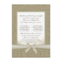 Burlap and Bow Rustic Wedding Accommodations Custom Invitations