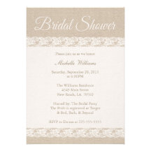 Burlap and Lace | Bridal Shower Card