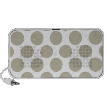 Burlap Beige Polkadot Mp3 Speakers