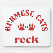 Burmese Cats Rock Mousepads