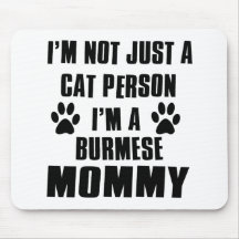 Burmese shirts Cat Design Mousepads