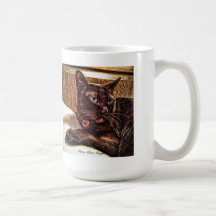 Burmese under the headboard mug