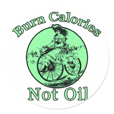 Burn Calories Not Oil Stickers by greenbaby