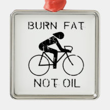 Burn Fat biking Ornaments