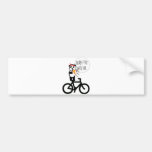 Burn Fat Not Oil Bumper Sticker Silly Bear on Bike