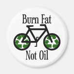 Burn Fat Not Oil Fridge Magnet