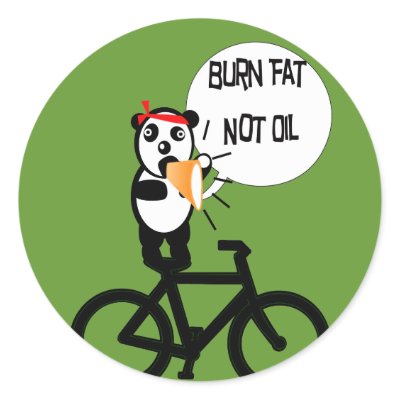 Burn Fat Not Oil Round Sticker by samack