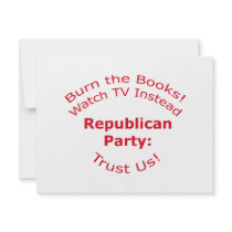 Burn the Books Custom Invites