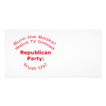 Burn the Books Photo Card Template