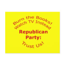 Burn the Books Post Cards
