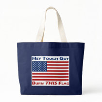 Burn THIS Flag Tote Bags