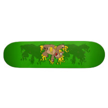 BURNING BEAR SKATE DECK