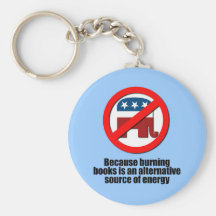 Burning books is a source of energy keychains