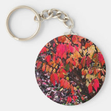 Burning Bush Abstract Key Chain