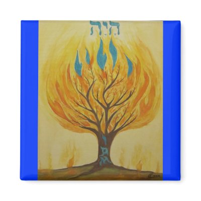 Burning Bush-I Am Magnets by Ritacarrion