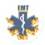Burning EMT Stickers