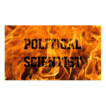 Burning Fire Political Scientist Business Card