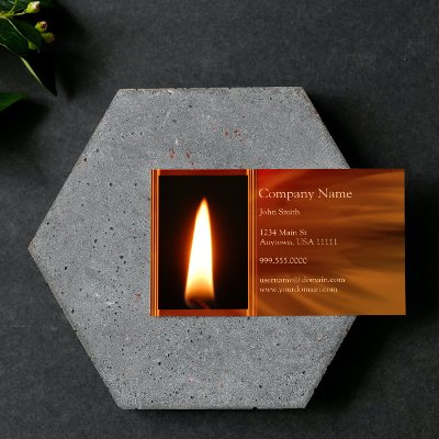Burning Flame Business Card by jade426