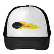 burning football hat