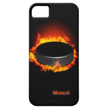 Burning Hockey Puck iPhone Case-Mate Case iPhone 5 Cover