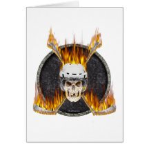 Burning Hockey Sticks Cards