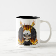 Burning Hockey Sticks Mug