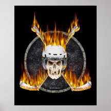 Burning Hockey Sticks poster