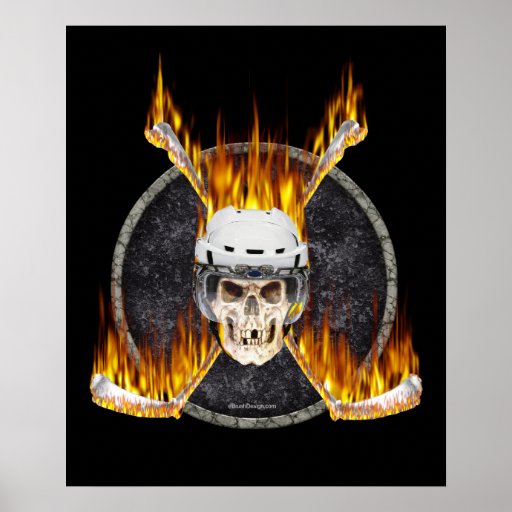 Burning Hockey Sticks poster