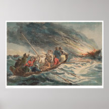 Burning of the California clipper "Hornet" (2511A) Posters