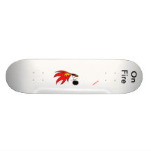 Burning Skate Boarder Skate Board