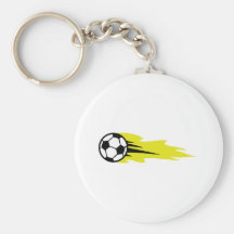 burning soccer ball key chain