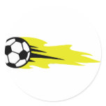burning soccer ball round stickers