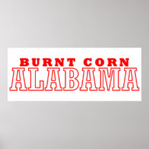 Burnt Corn, Alabama City Design Posters