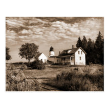 Burnt Island Lighthouse Maine-Postcard