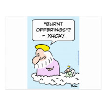 burnt offerings yuck god angel post cards