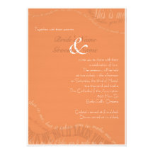Burnt Orange Wedding Invitation