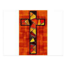 Burnt Wood Cross Designs Postcards