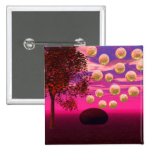 Burst of Joy – Abstract Magenta & Gold Inspiration Buttons