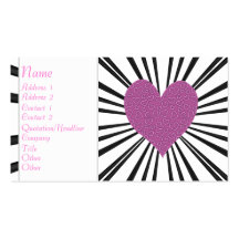 Burst Of Love (Pink on Black) Business Card