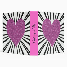 Burst Of Love (Pink on Black) Vinyl Binders