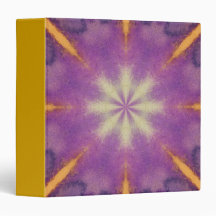Burst of Purple and Gold 3 Ring Binders