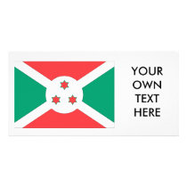 Burundi Flag Personalized Photo Card