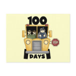 Bus 100 Days of School t-shirts and Gifts Post Cards