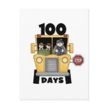Bus 100 Days of School t-shirts and Gifts Postcard