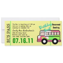 Bus Pass Birthday Party