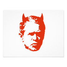 Bush est le diable invitations personnalisées