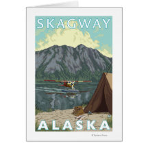 Bush Plane & Fishing - Skagway, Alaska Card