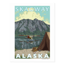 Bush Plane & Fishing - Skagway, Alaska Post Cards