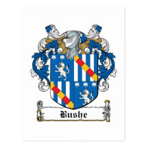 Bushe Family Crest Postcard
