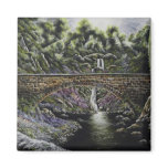 Bushes and Bridges Paths an Gates Painting Refrigerator Magnet